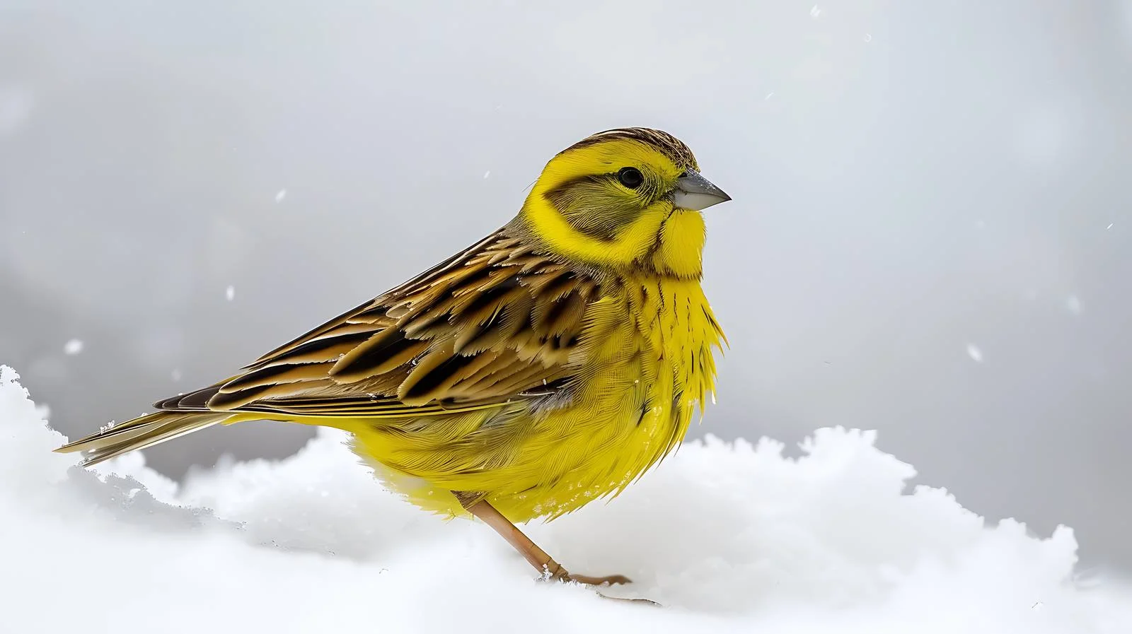 Yellowhammer Bird in Winter Landscape — free download from Dotvec