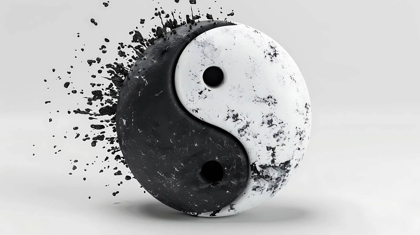 Yin Yang Symbol on White Background – free taoism image from Dotvec