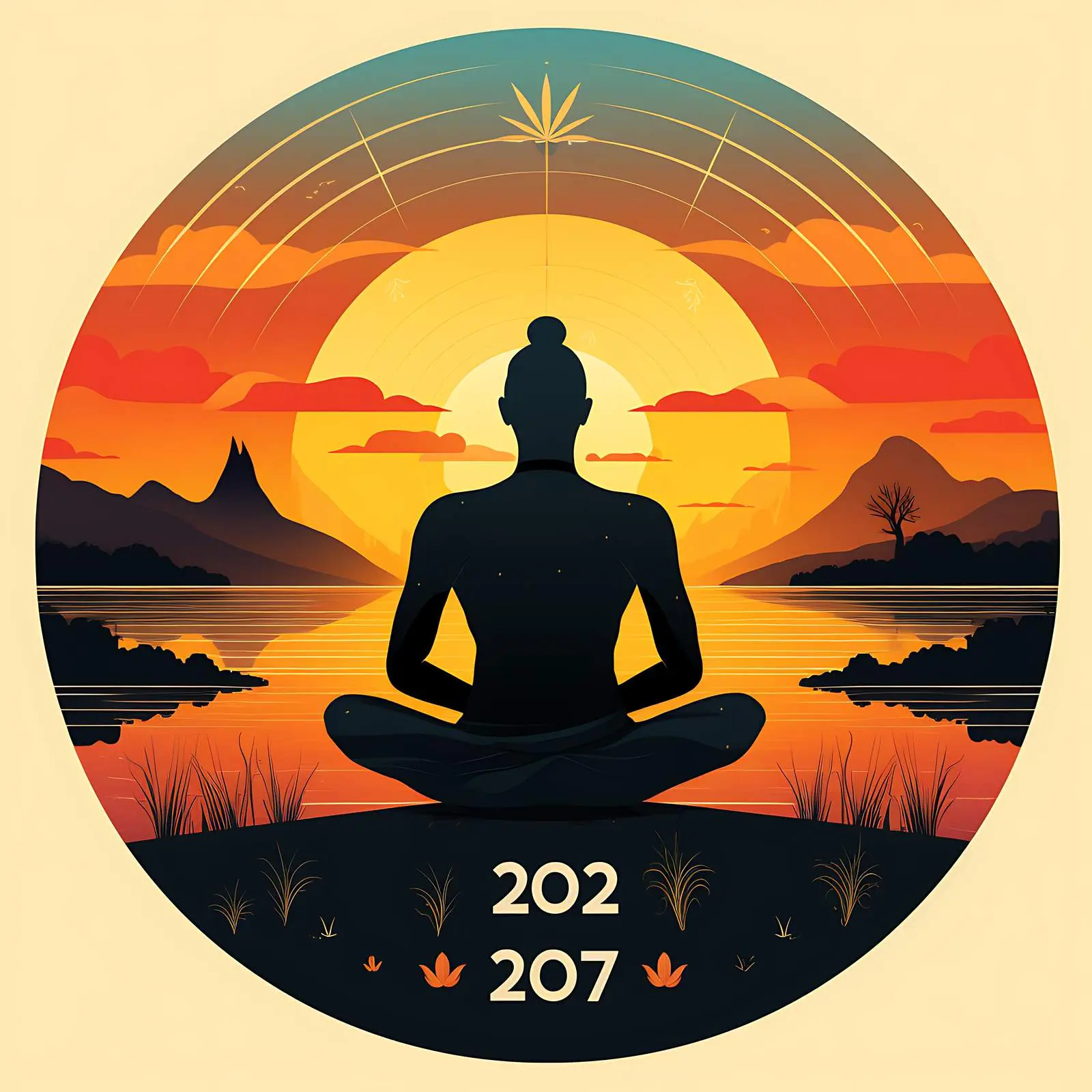 Man in Lotus Meditation Pose 2021 Calendar – free awareness image from Dotvec