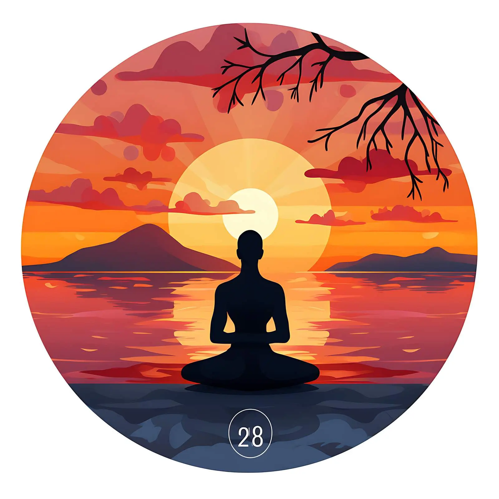 Man in Lotus Meditation Pose for 2021 Yoga Calendar — free download from Dotvec