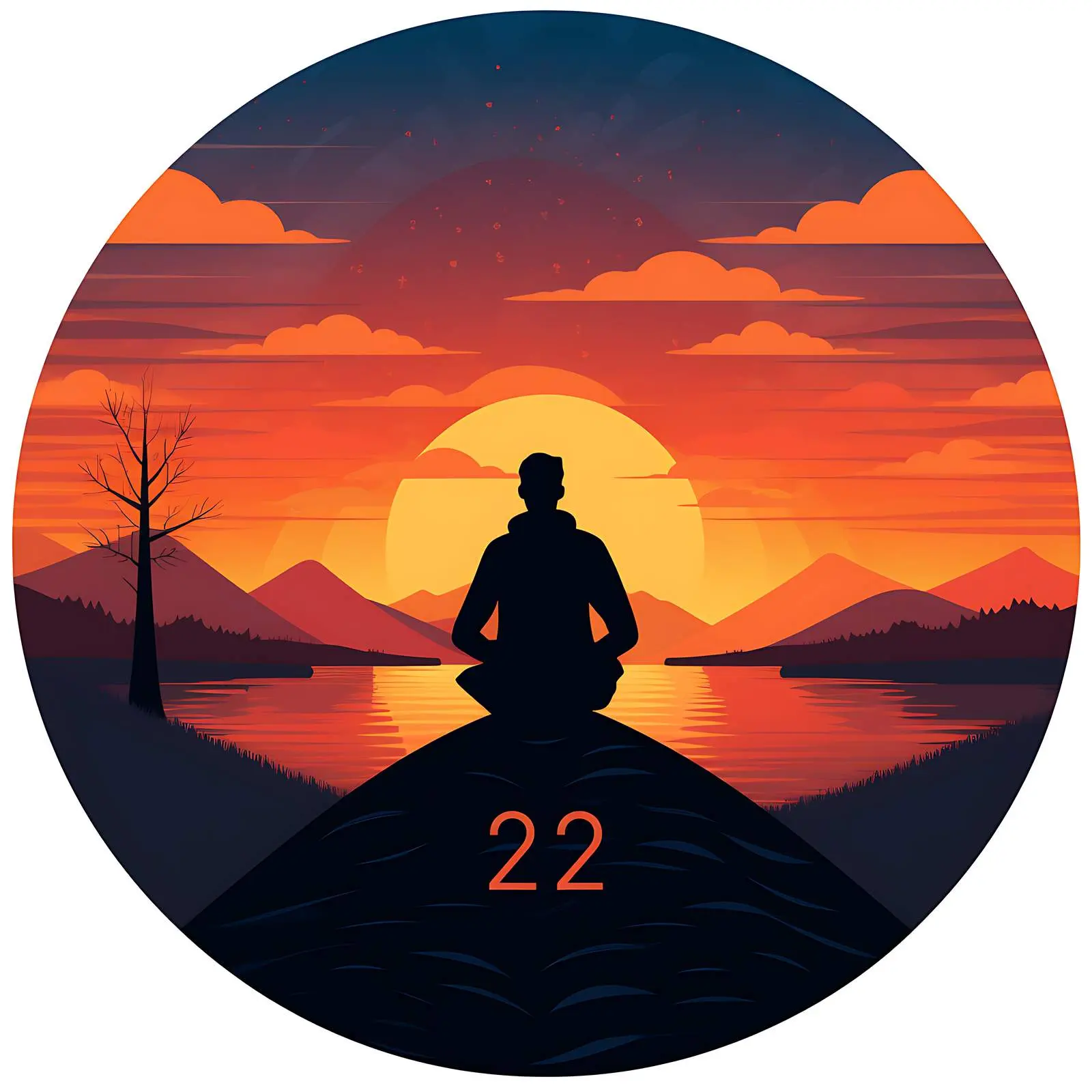 Man Silhouette in Lotus Meditation Pose – free awareness image from Dotvec