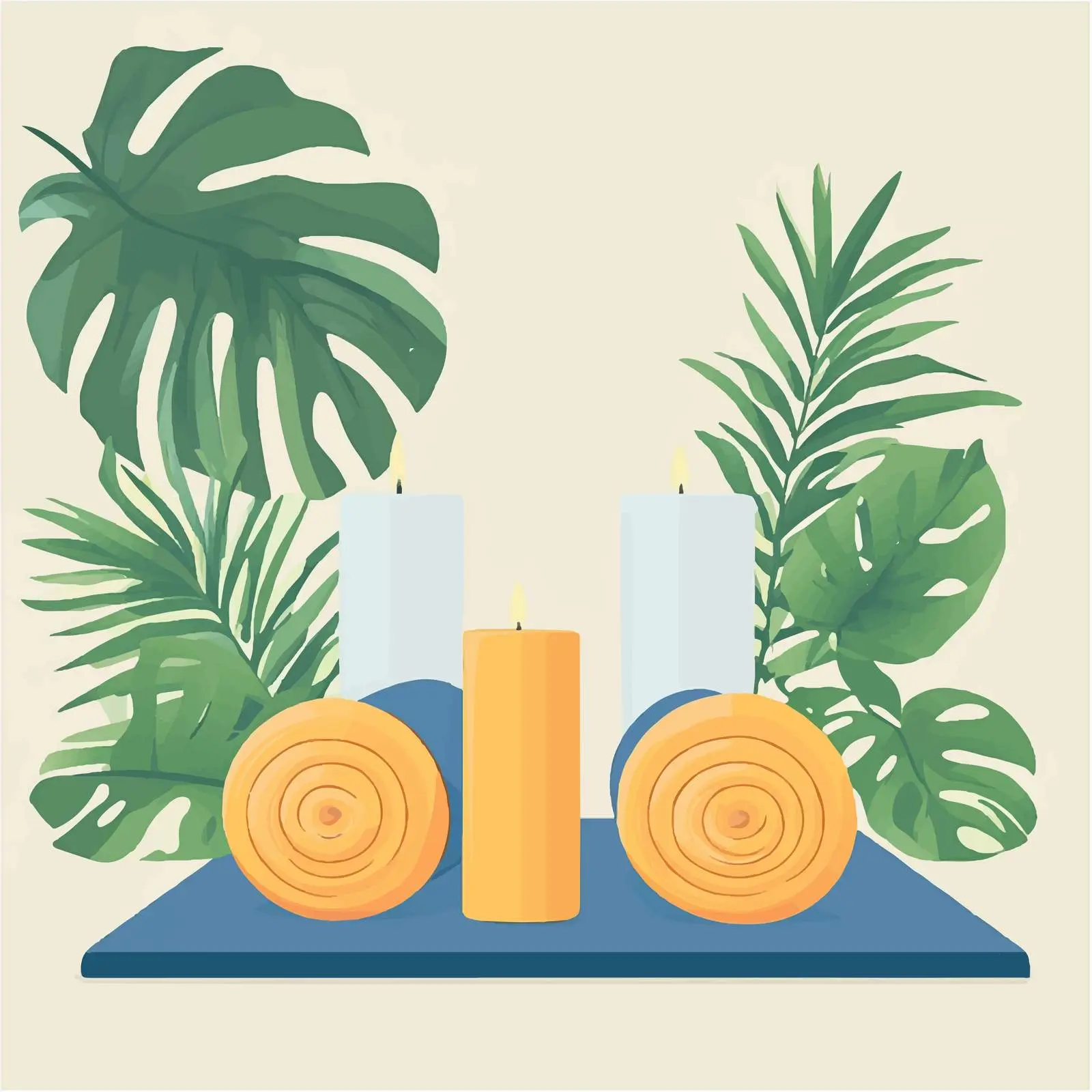 Flat Vector Illustration of Yoga Mat Equipment — free download from Dotvec