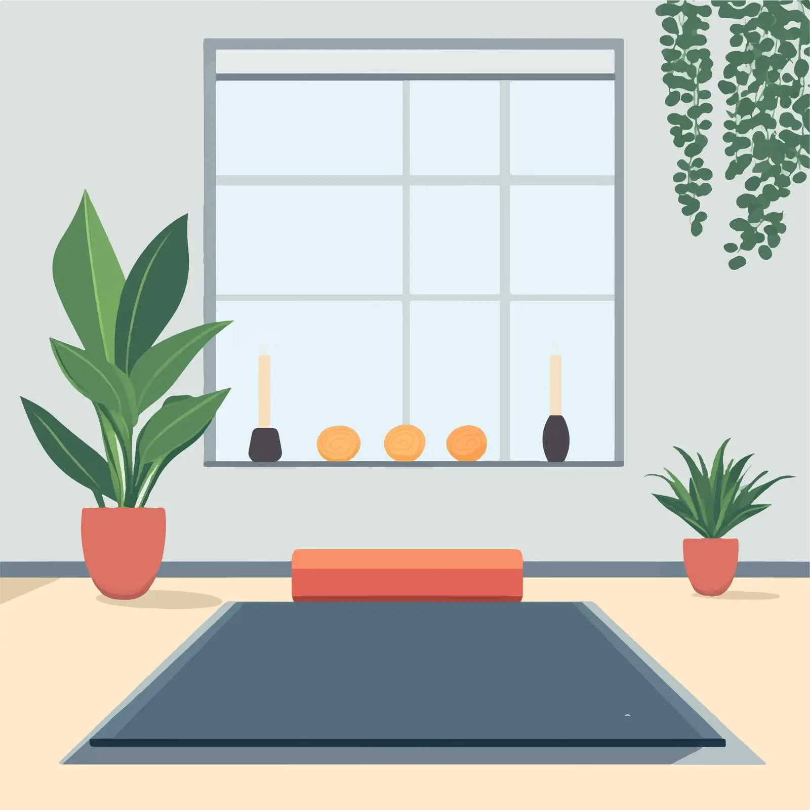 Flat Vector Illustration of Yoga Mat Equipment — free download from Dotvec