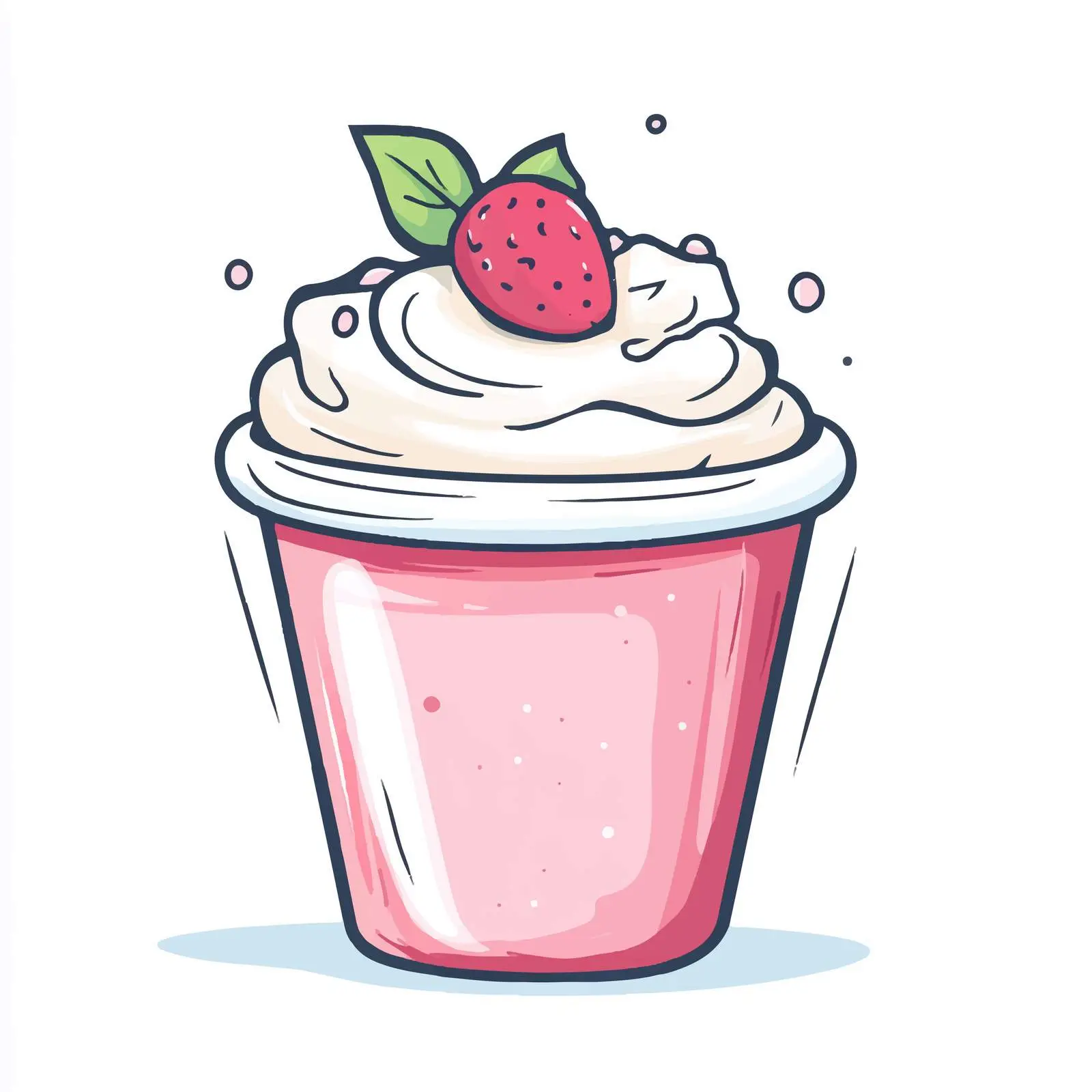 Hand-Drawn Cartoon Yogurt Cup Vector Illustration — free download from Dotvec
