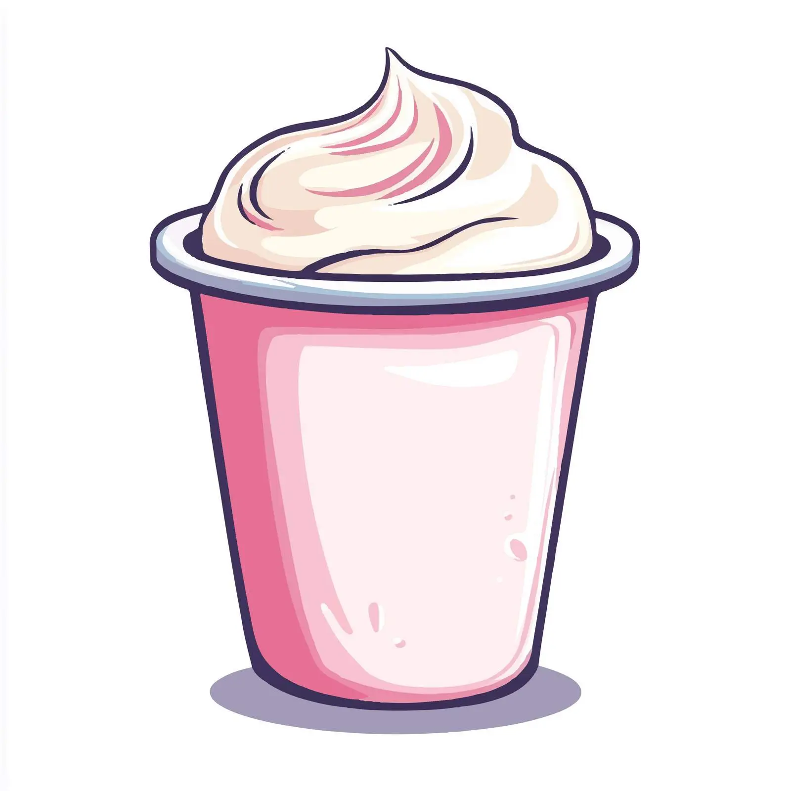 Hand-Drawn Cartoon Yogurt Cup Vector Illustration — free download from Dotvec