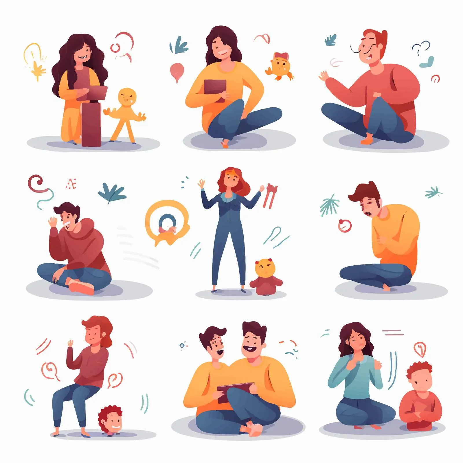 Psychiatric Personality Challenges and Solutions Vector — free download from Dotvec