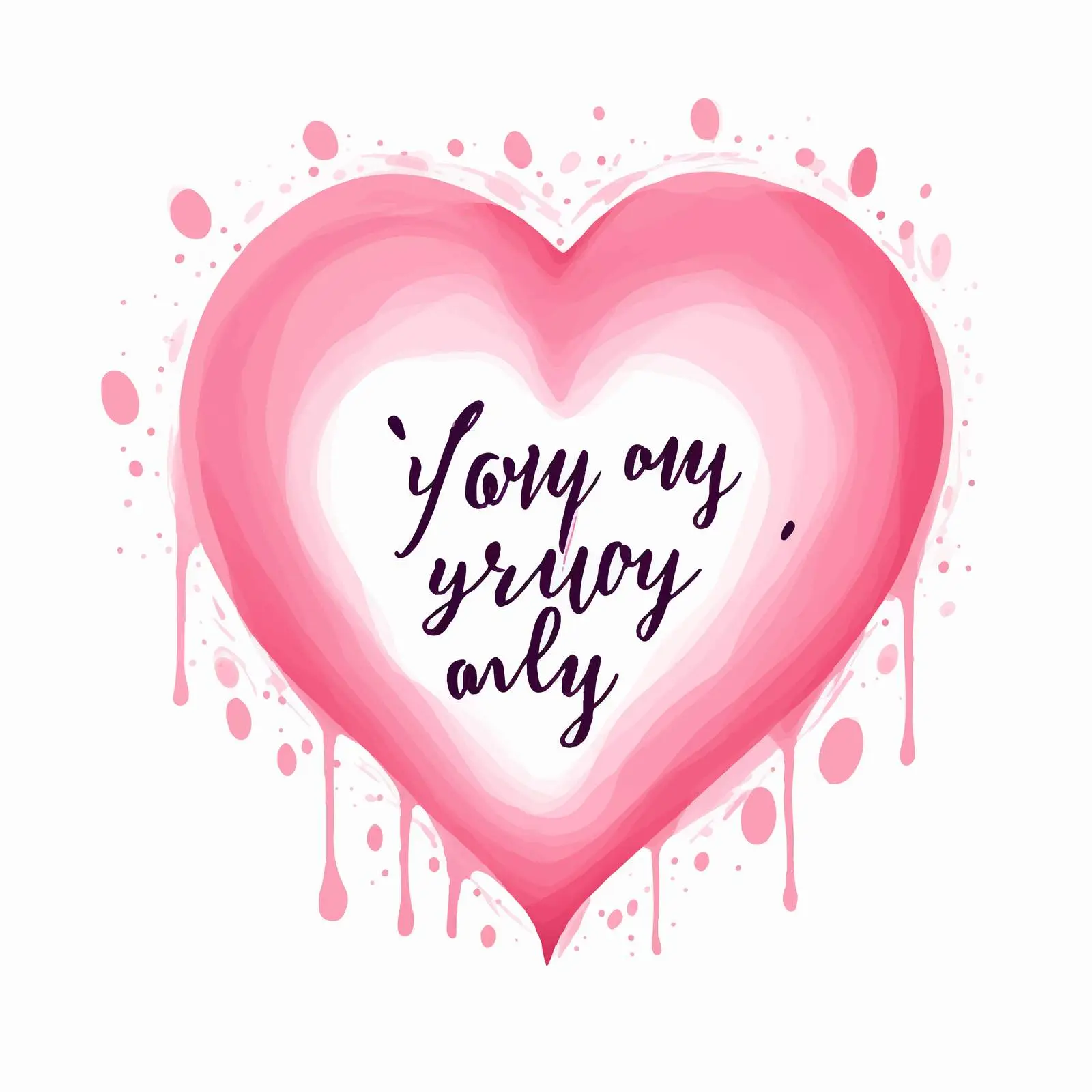 You Are Always In My Heart Lettering – free love message image from Dotvec