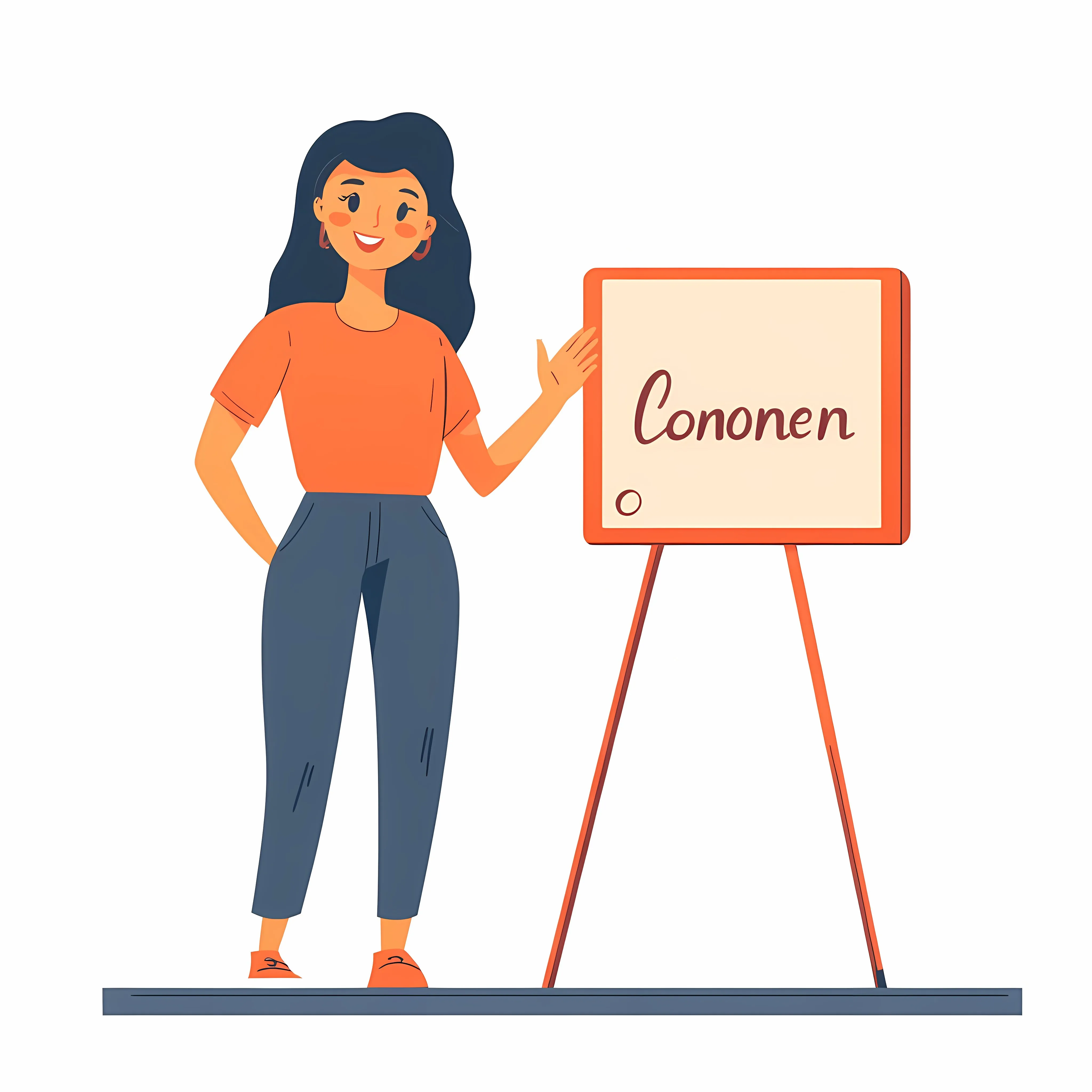 Cheerful Woman Gesturing Welcome Sign — free download from Dotvec