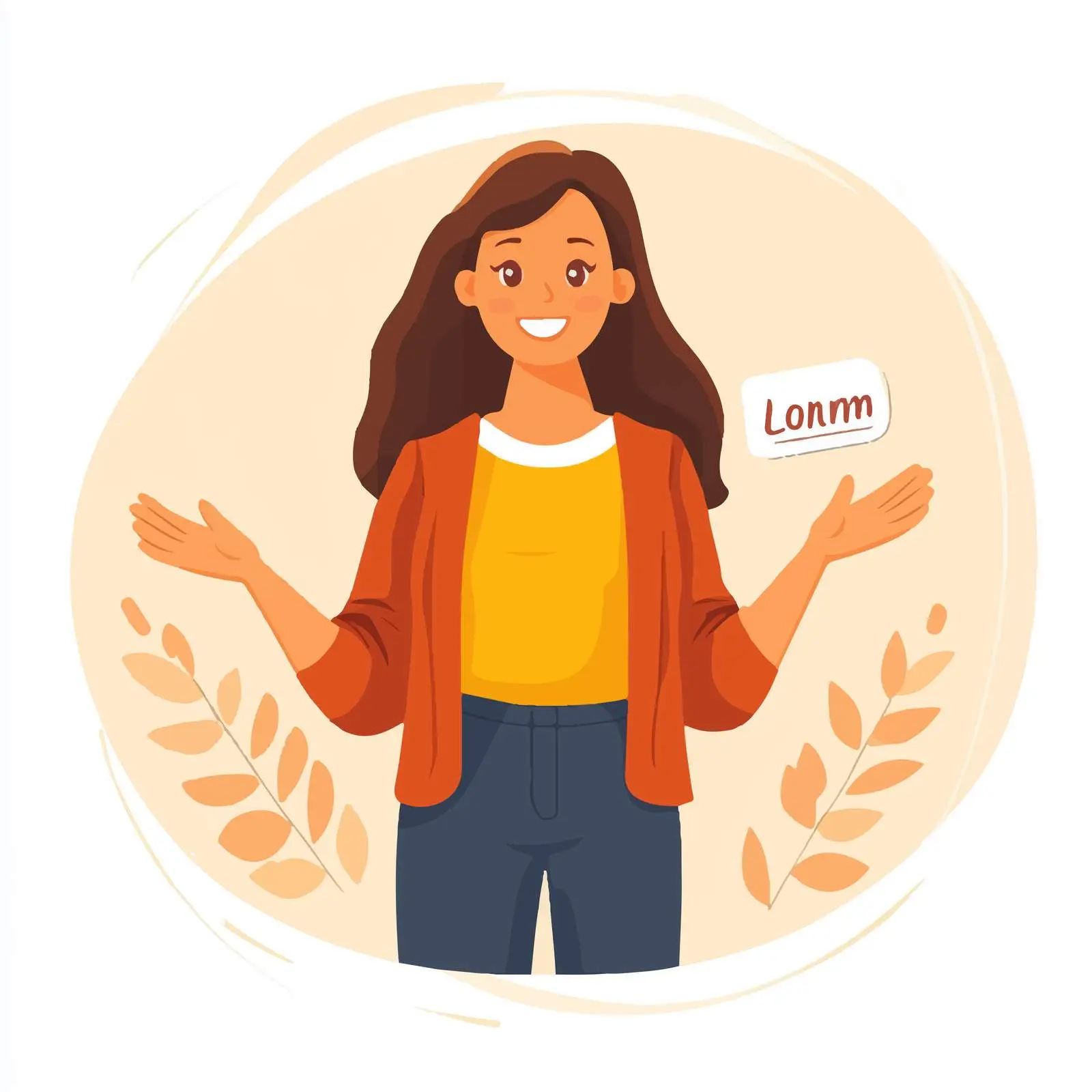 Cheerful Woman Gesturing a Welcome Sign — free download from Dotvec