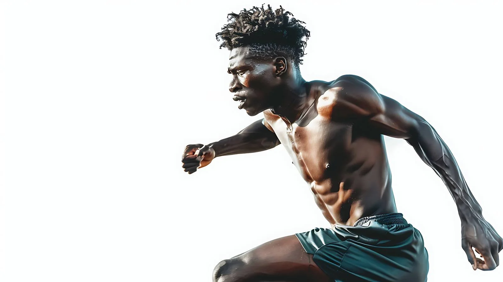 African Man Street Workout Training Isolated — free download from Dotvec