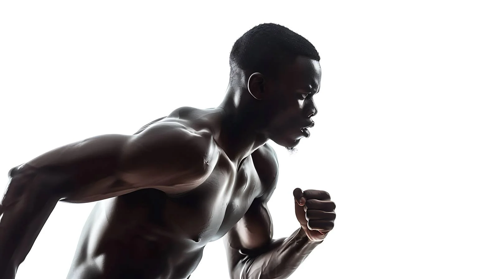 Focused young African man training outdoors — free download from Dotvec