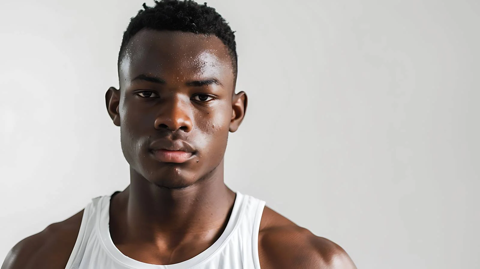 Dedicated African man street workout training — free download from Dotvec