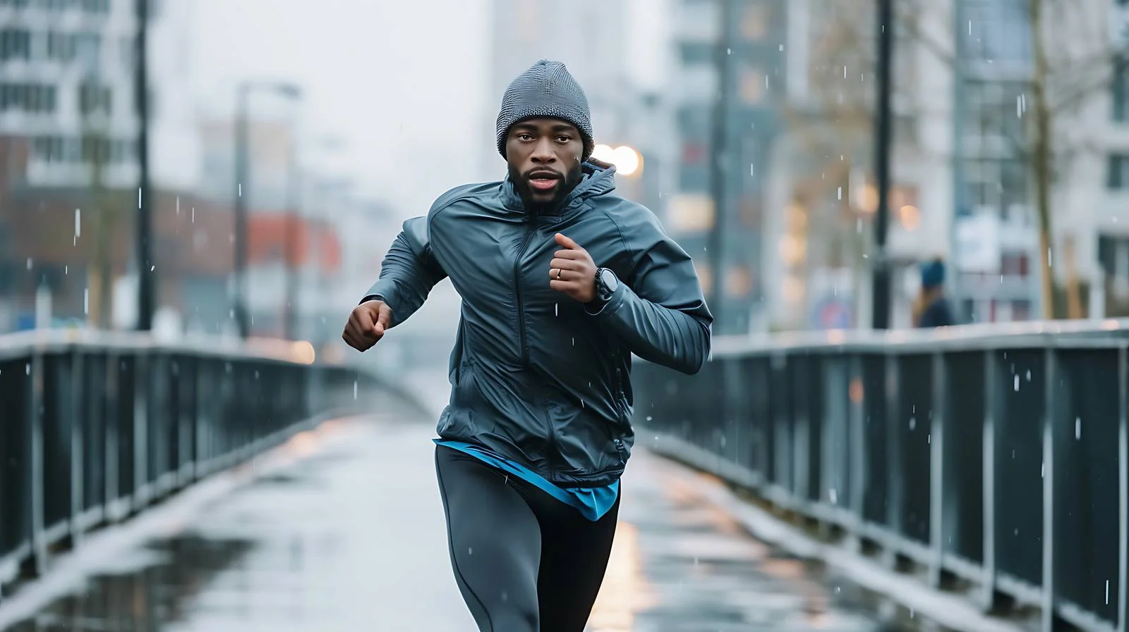 City River Jogging Scene — free download from Dotvec