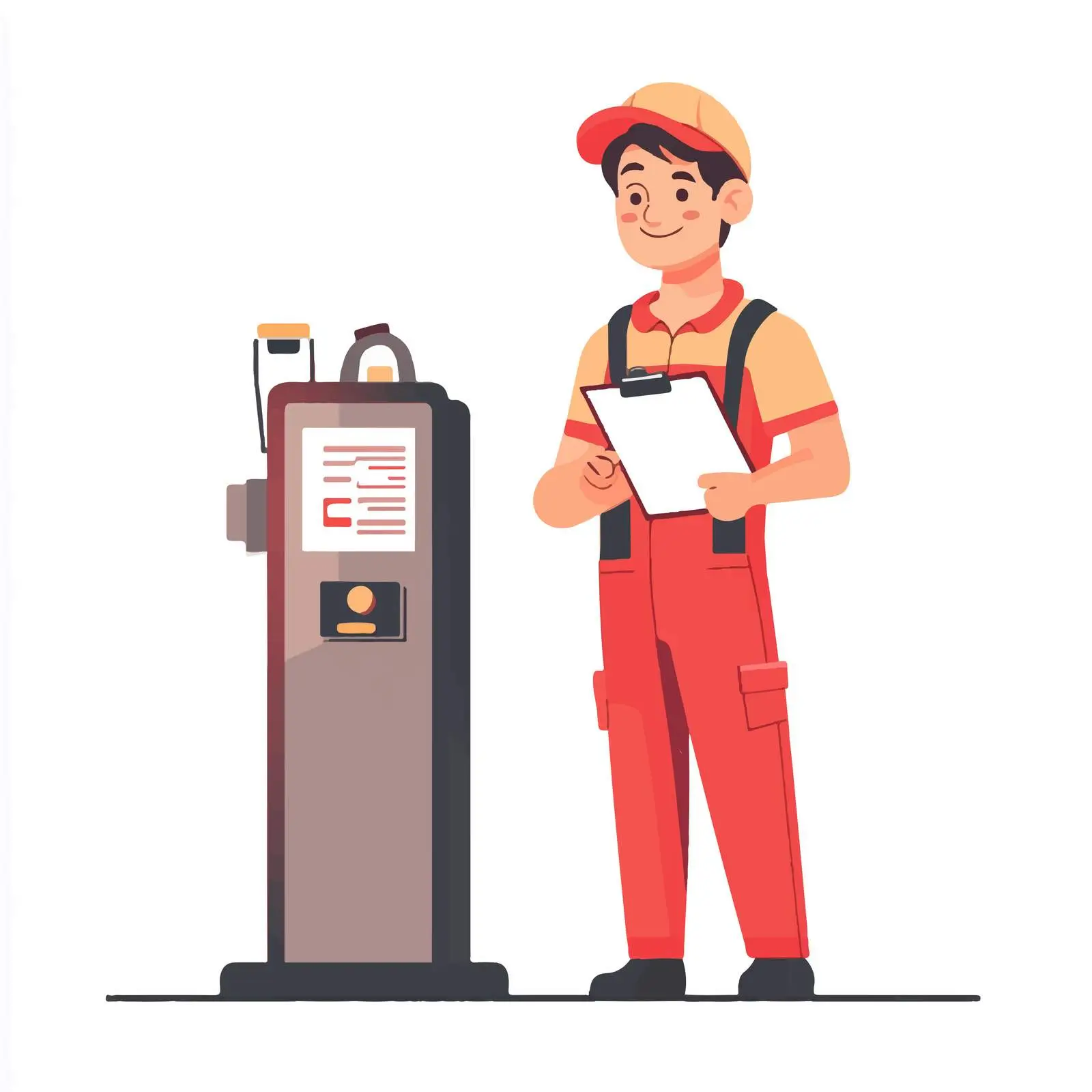 Young Auto Mechanic with Clipboard Vector — free download from Dotvec