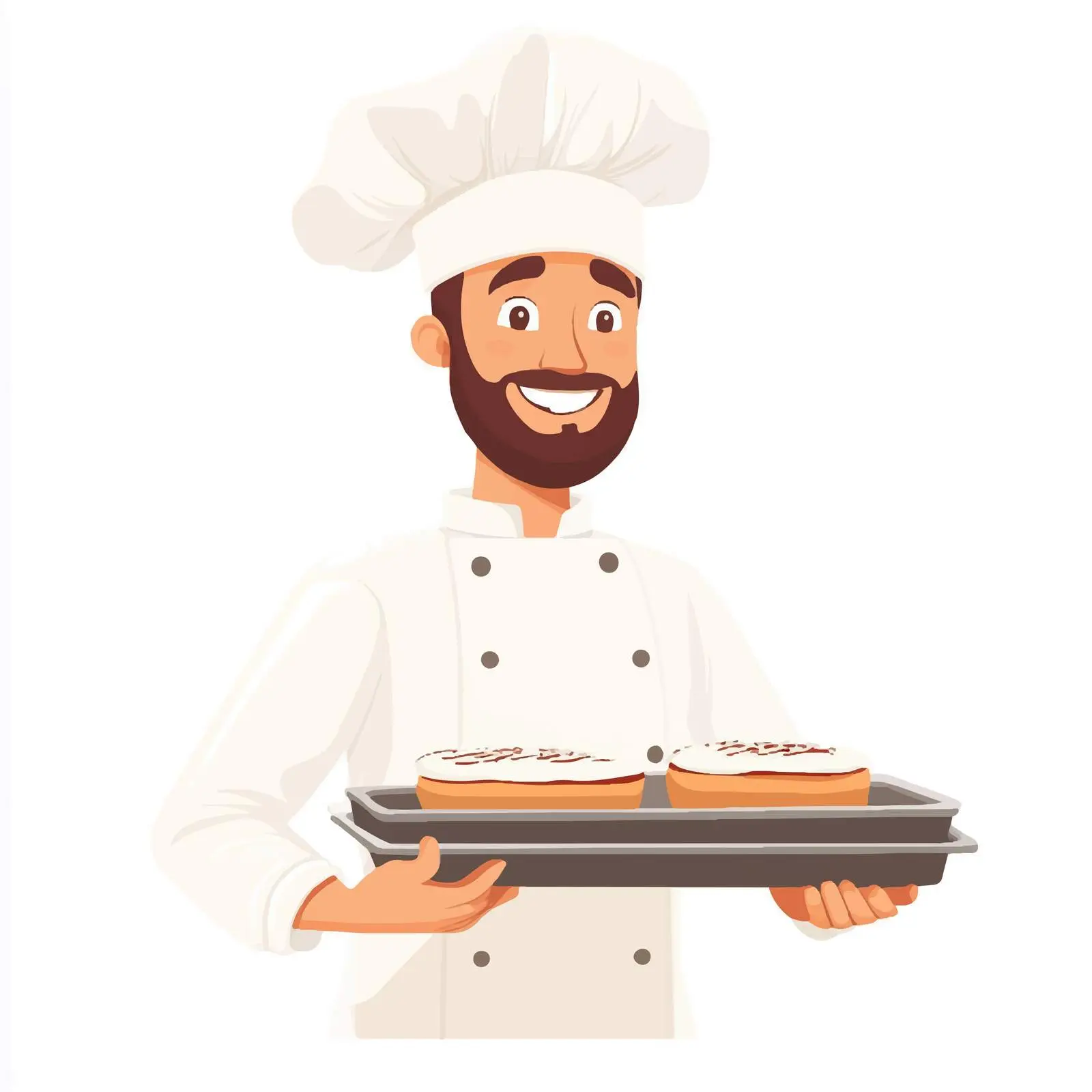 Young Baker in Chef Uniform Holding Baking Tools — free download from Dotvec