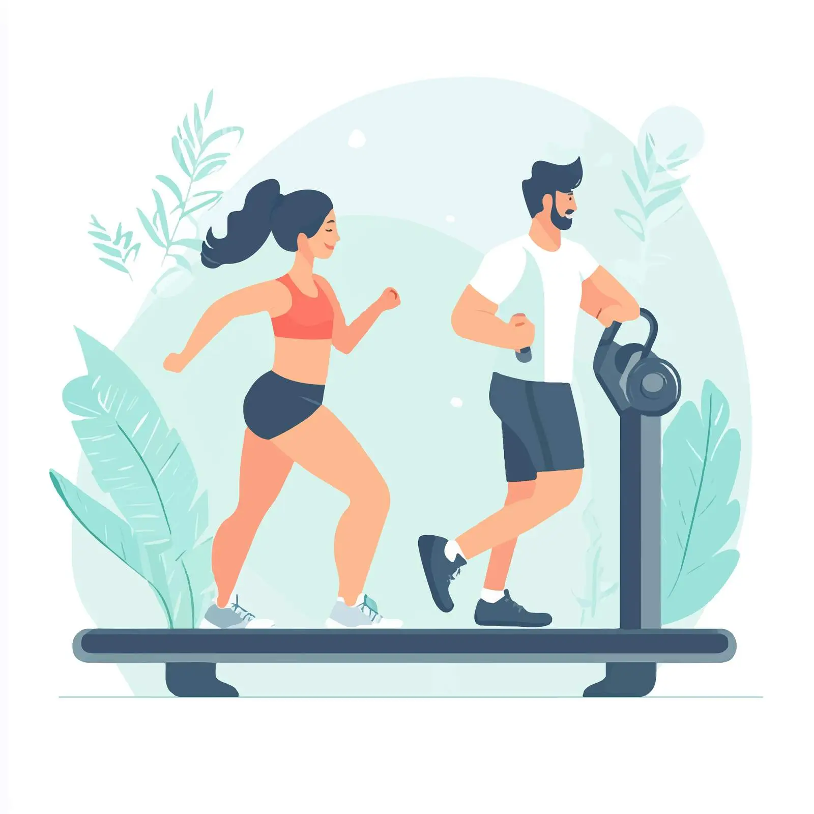 Active Young Couple Working Out Together — free download from Dotvec