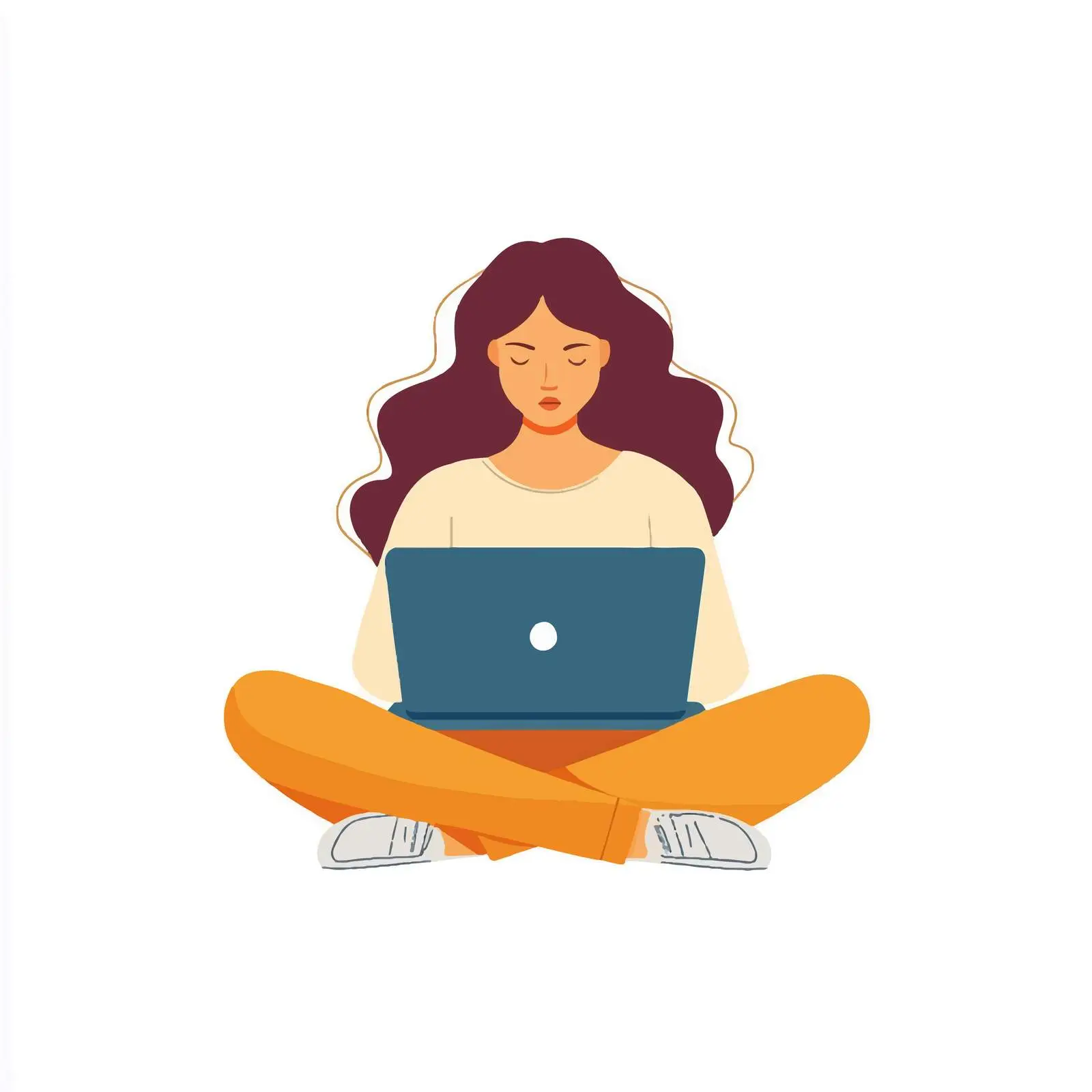 Frustrated Young Woman Using Laptop at Home — free download from Dotvec