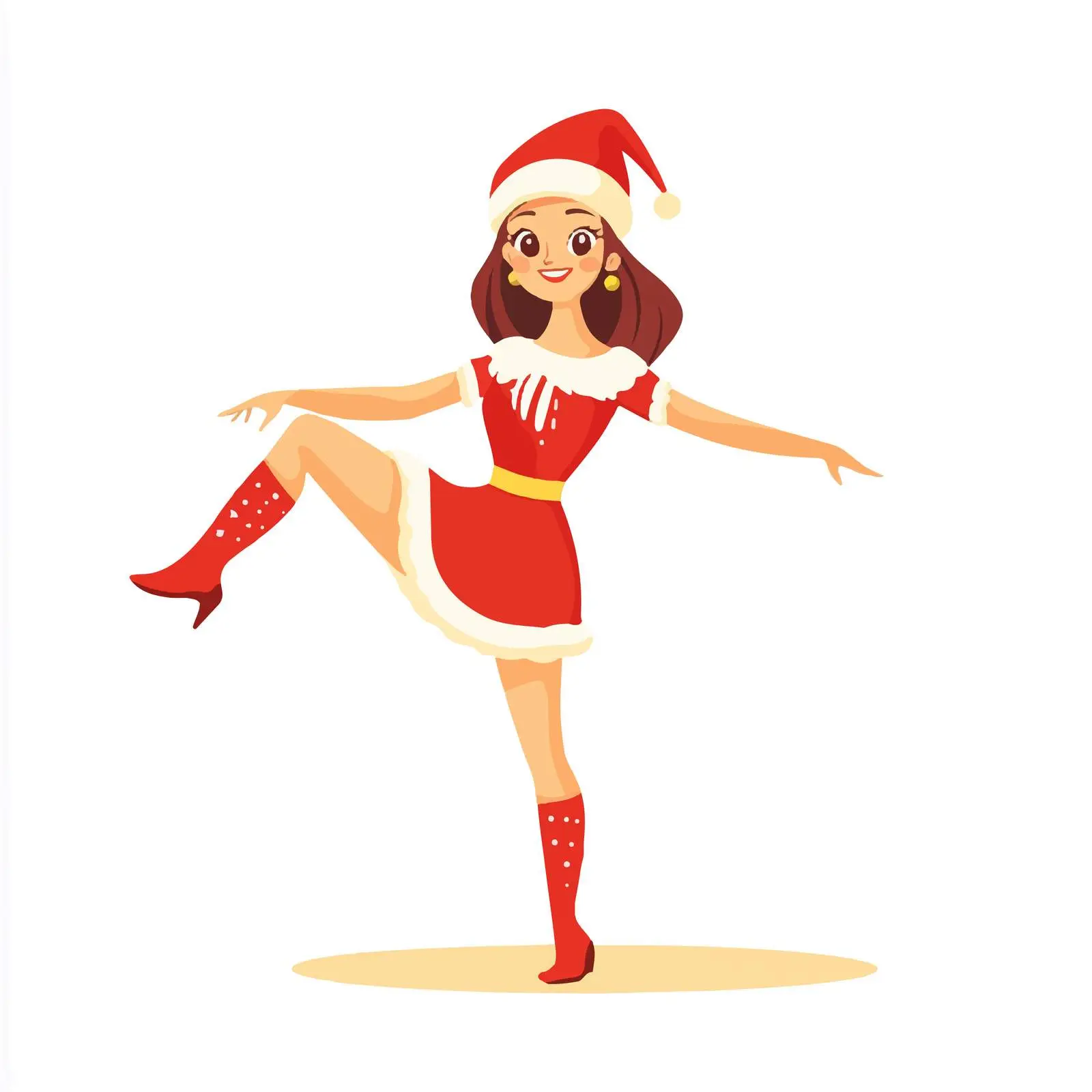 Elf Lady Santa Helper Vector Image — free download from Dotvec