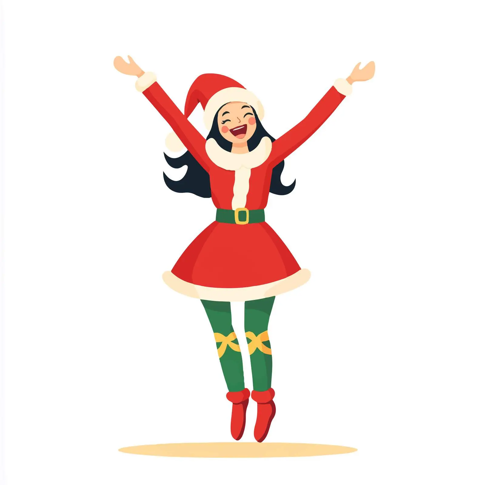 Elf Lady Costume for Holiday Celebrations — free download from Dotvec