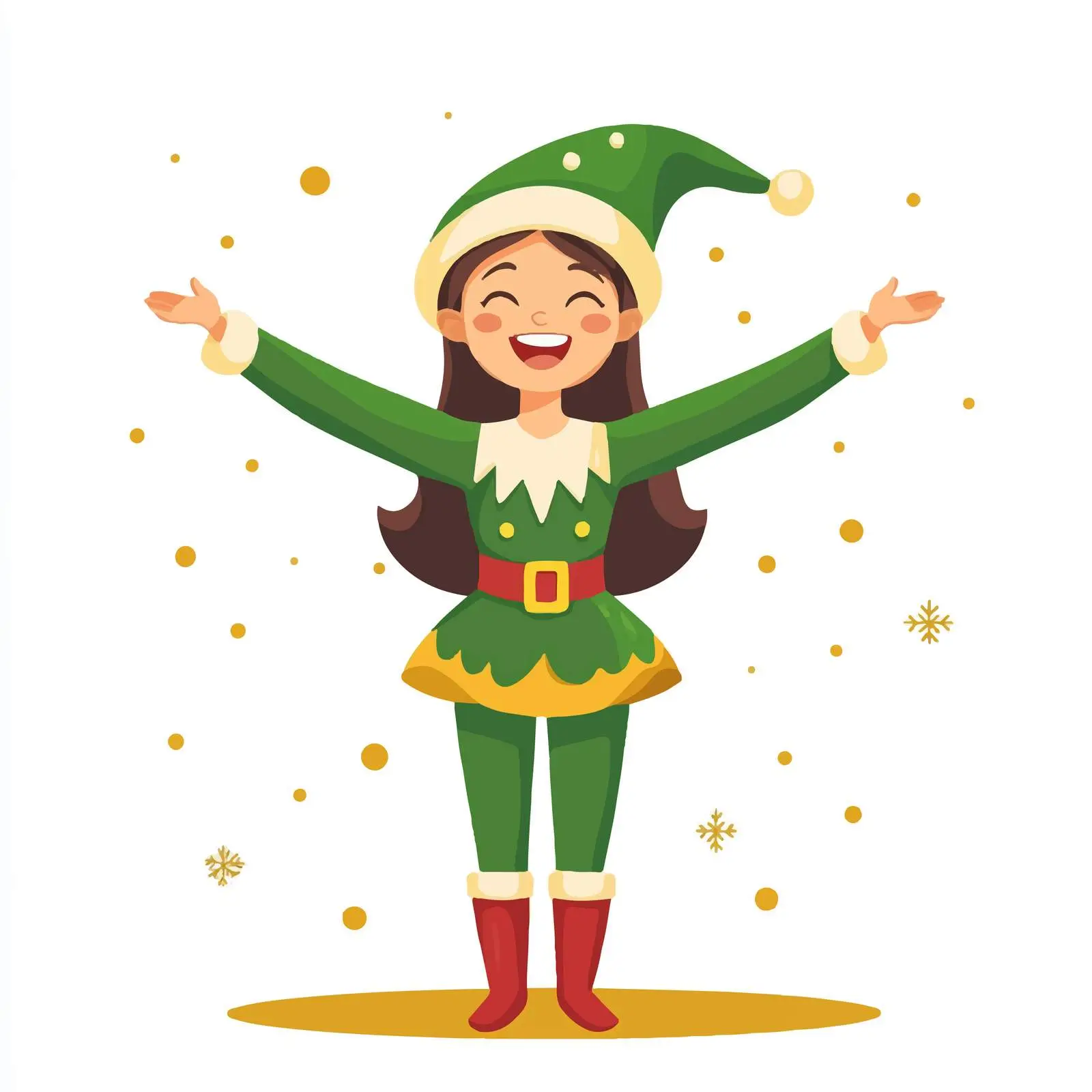 Elegant Elf Lady in Festive Costume — free download from Dotvec