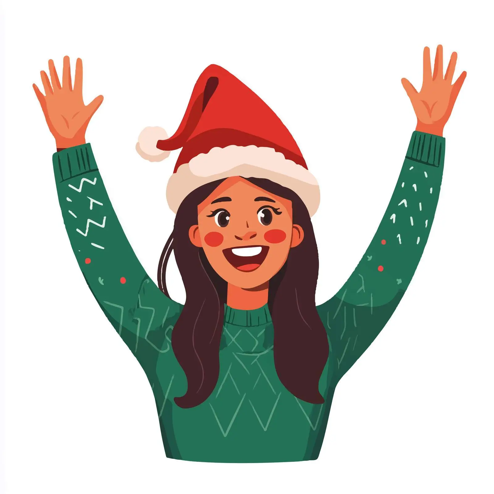 Elf Lady Santa Helper Costume Art — free download from Dotvec