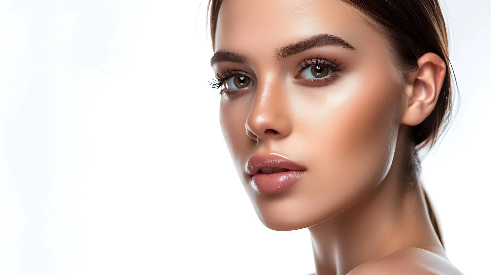 Radiant young lady with flawless skin — free download from Dotvec