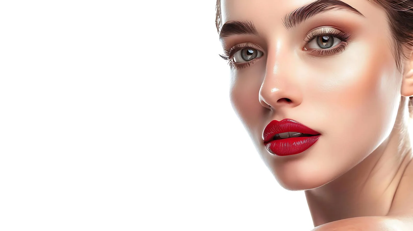 Radiant Young Beauty in Isolated Portrait — free download from Dotvec