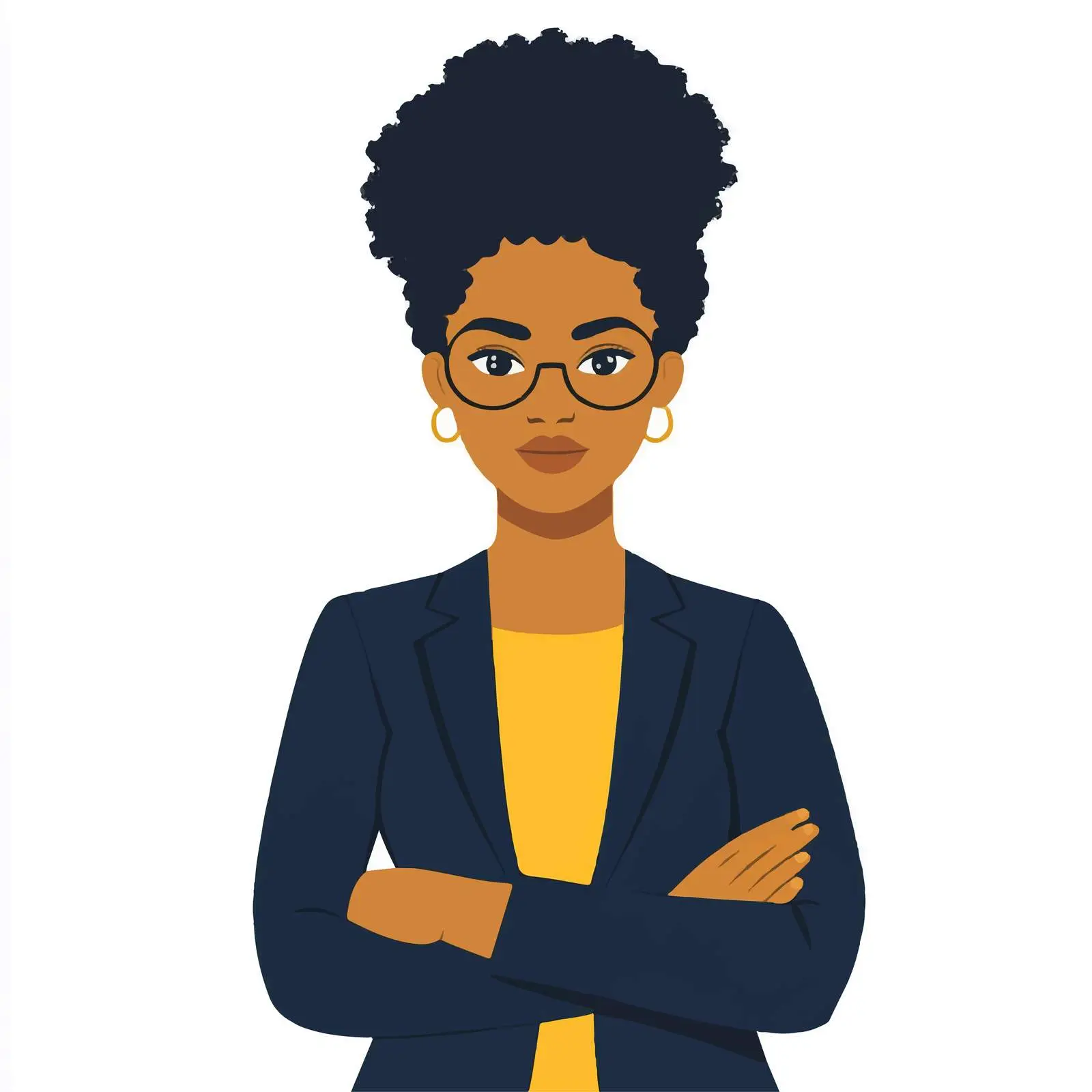 Confident Afro Woman in Business Attire — free download from Dotvec