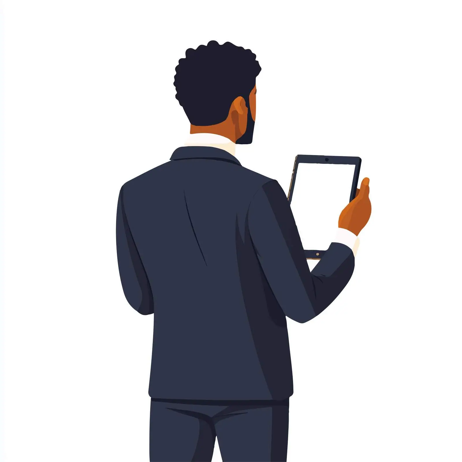 Young Black Businessman with Tablet — free download from Dotvec