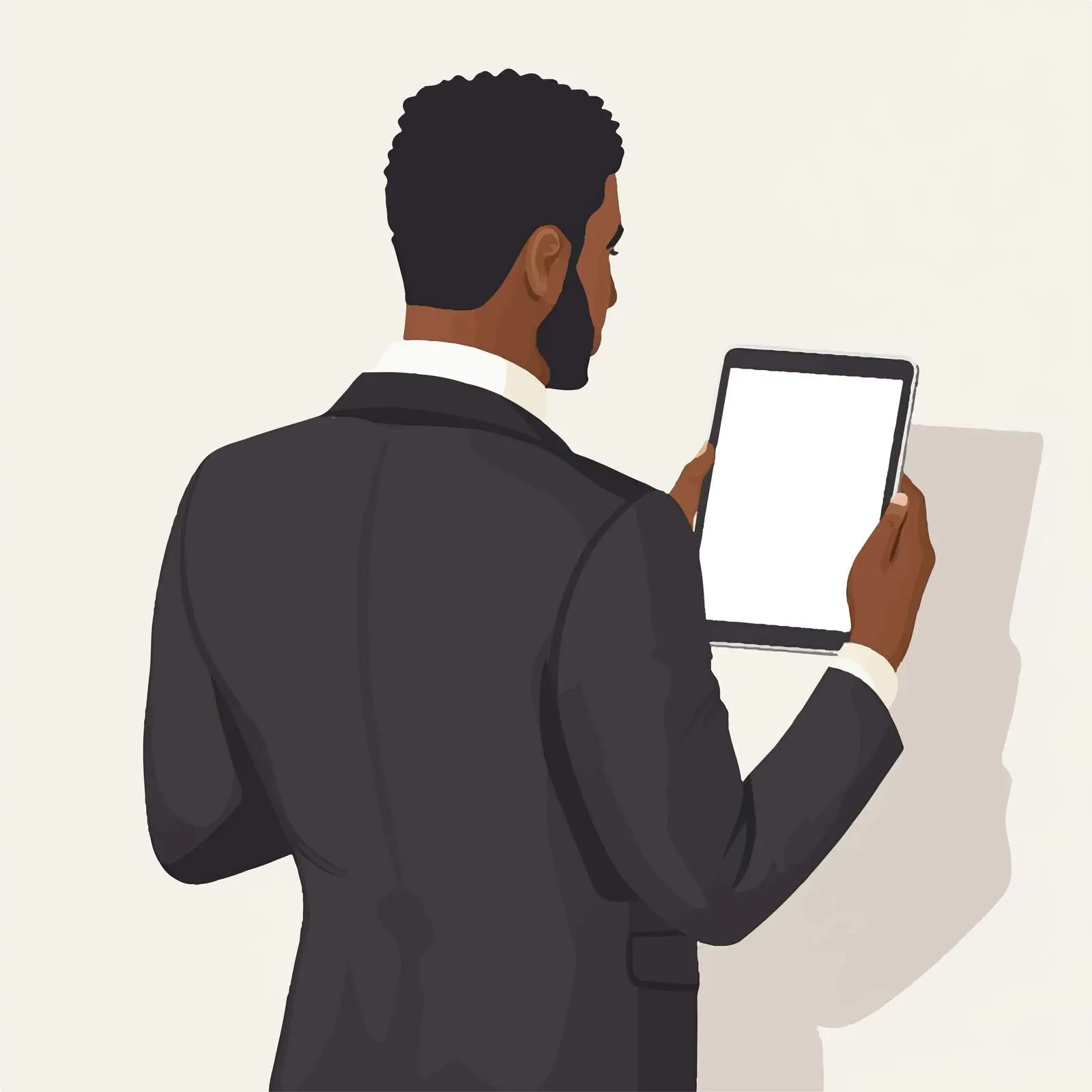 Young Black Businessman with Tablet — free download from Dotvec