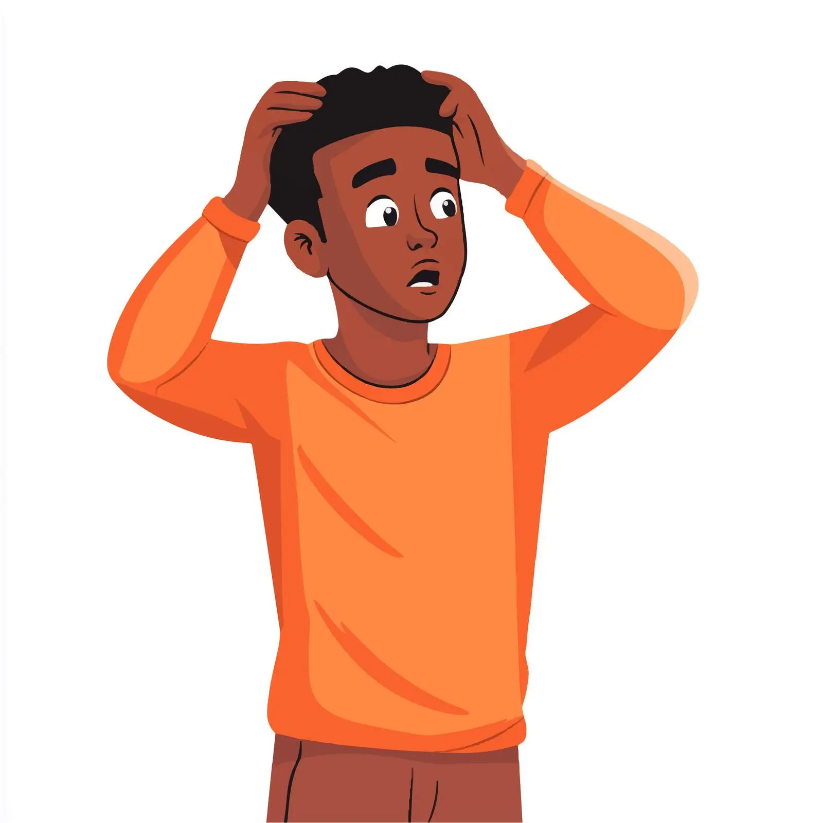 Confused Young Black Man in Casual Wear — free download from Dotvec