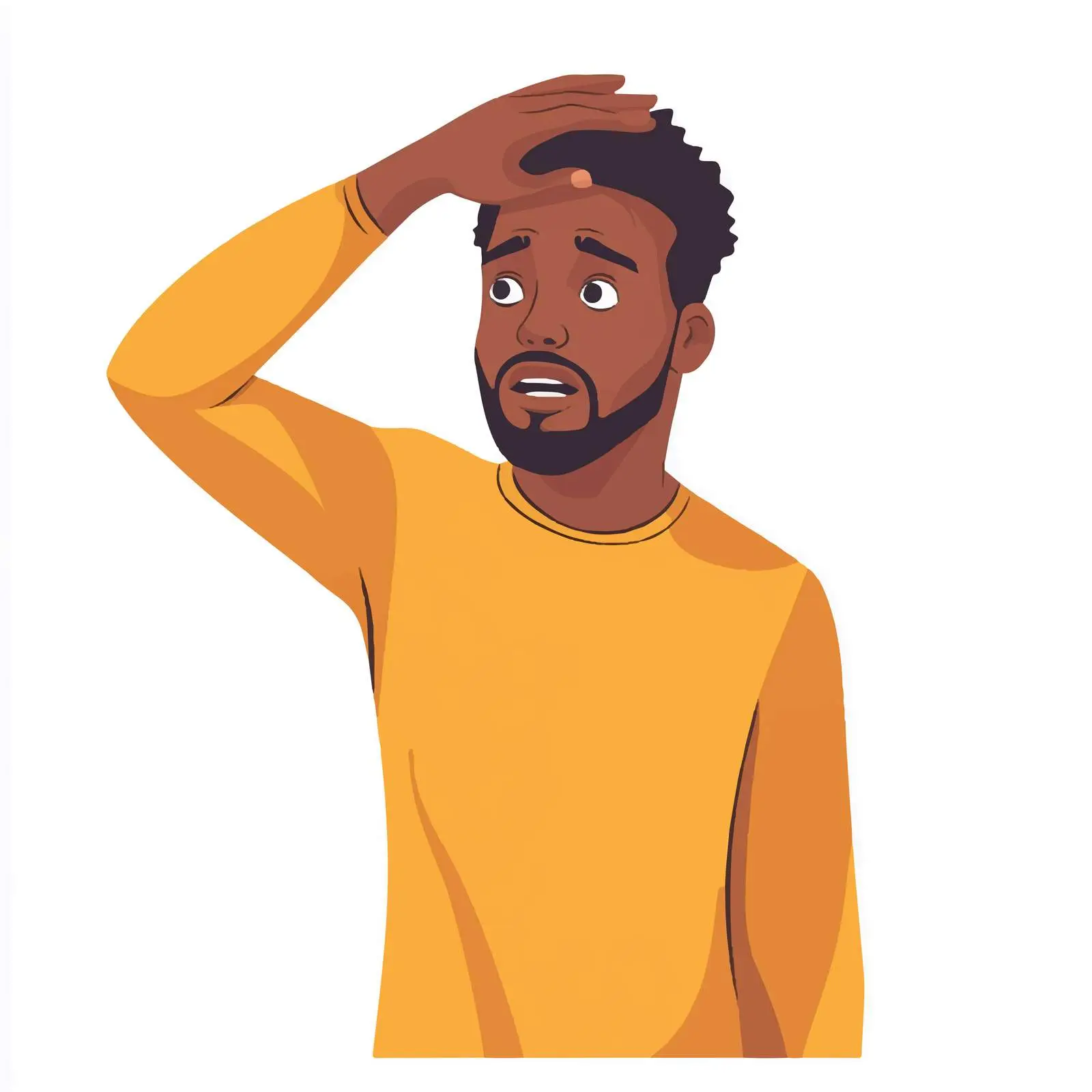 Confused Young Black Man in Casual Wear – free uncertainty image from Dotvec