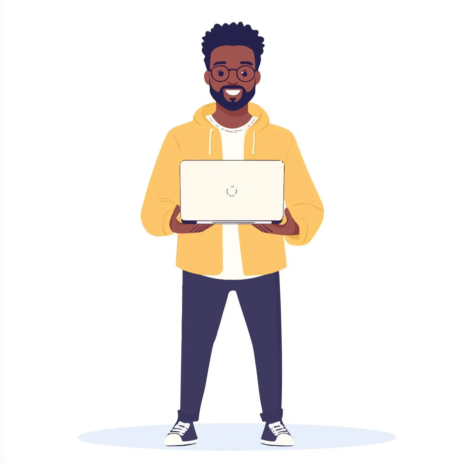 Black Man Using Laptop in Professional Setting — free download from Dotvec