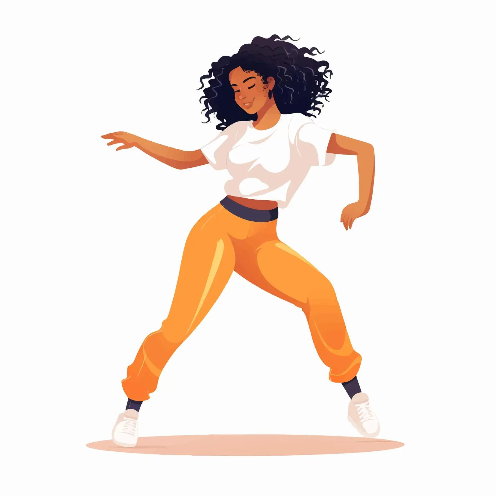 Young Black Woman Dancing in Modern Pose — free download from Dotvec