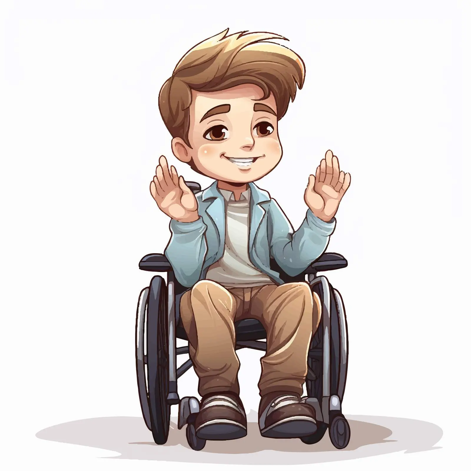 Young Boy Praying in Wheelchair Vector Design — free download from Dotvec