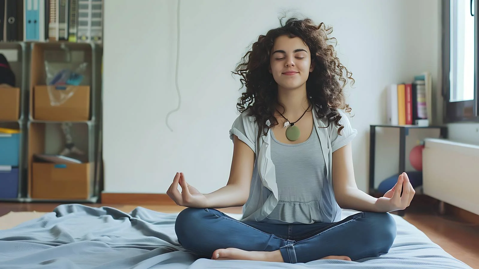 Student Dorm Yoga Practice — free download from Dotvec