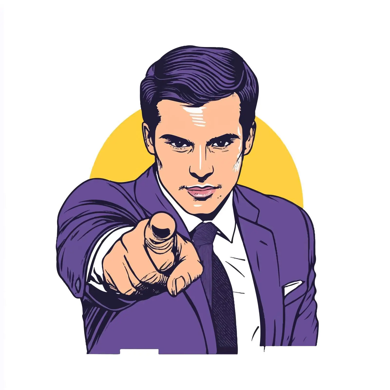 Young Businessman Pointing with Professional Attitude — free download from Dotvec