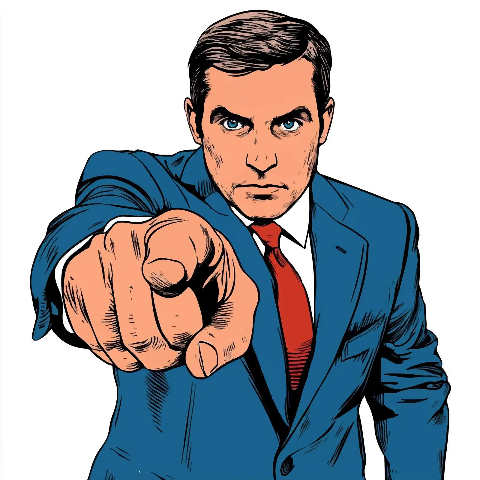 Young Businessman Pointing and Engaging — free download from Dotvec
