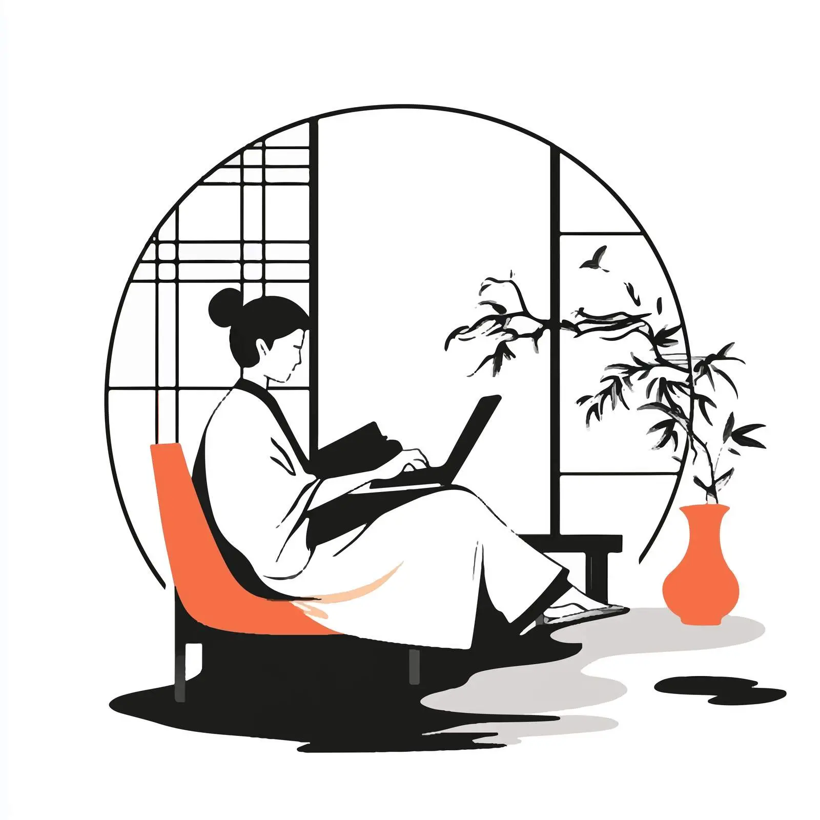 Young Businessman Using Laptop in Office Setting — free download from Dotvec