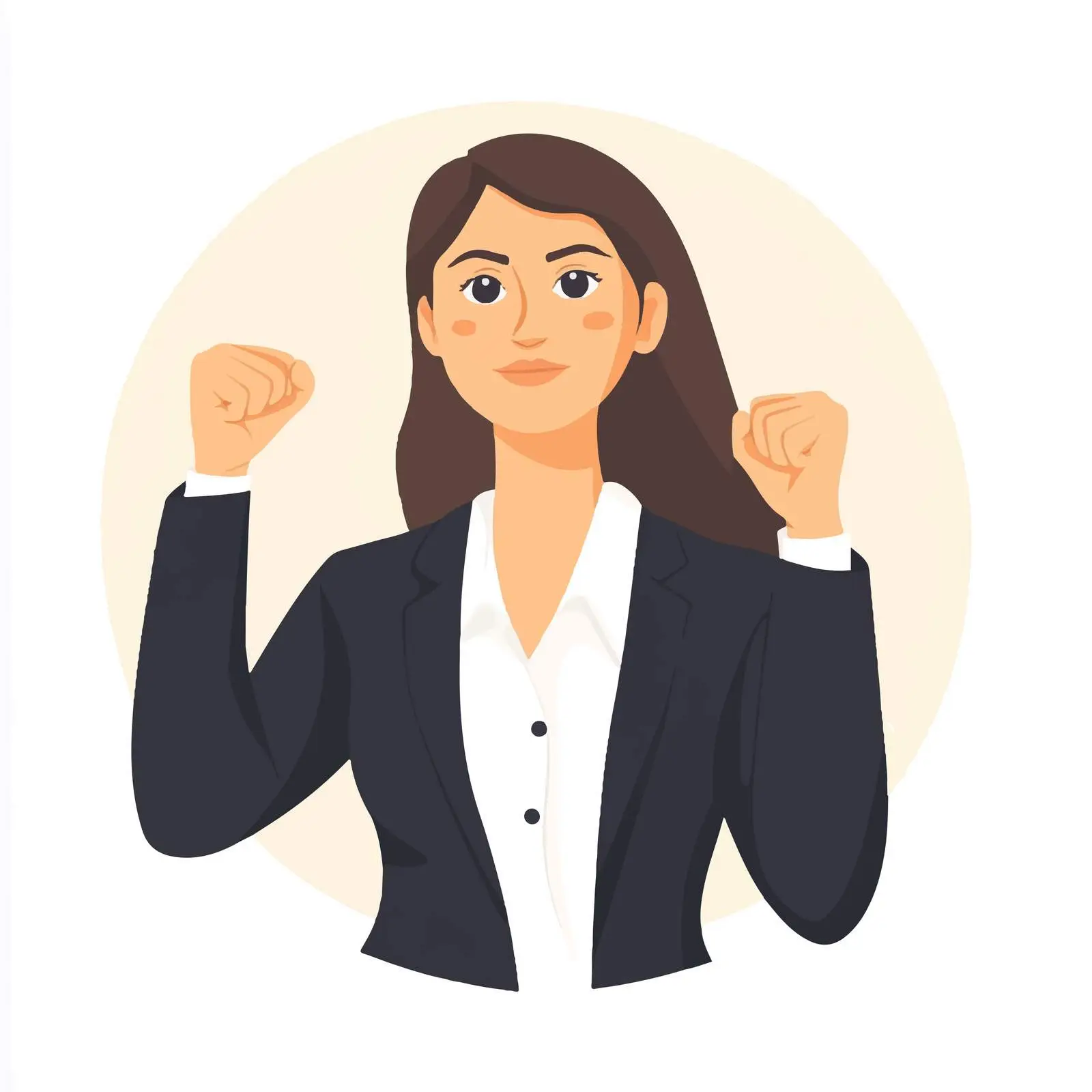 Successful Young Business Woman Gesture Vector — free download from Dotvec