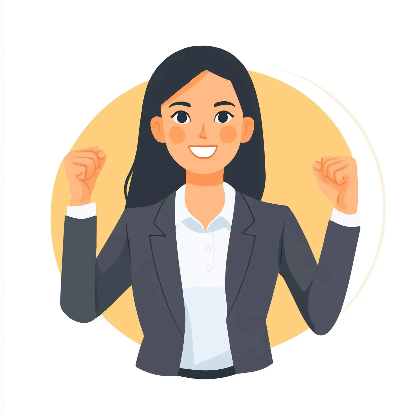 Successful Young Business Woman with Gesture — free download from Dotvec