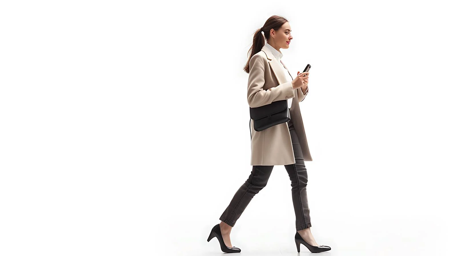 Professional Businesswoman Walking and Talking Image — free download from Dotvec