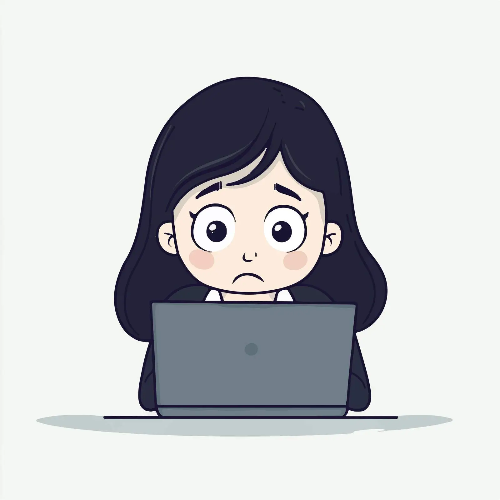 Anxious Young Business Woman at Work — free download from Dotvec