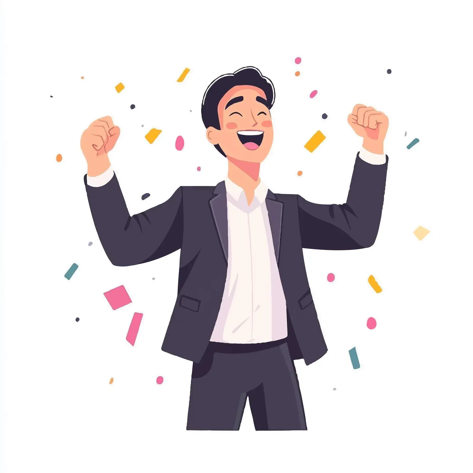 Successful Young Businessman Celebrating Victory – free determined image from Dotvec
