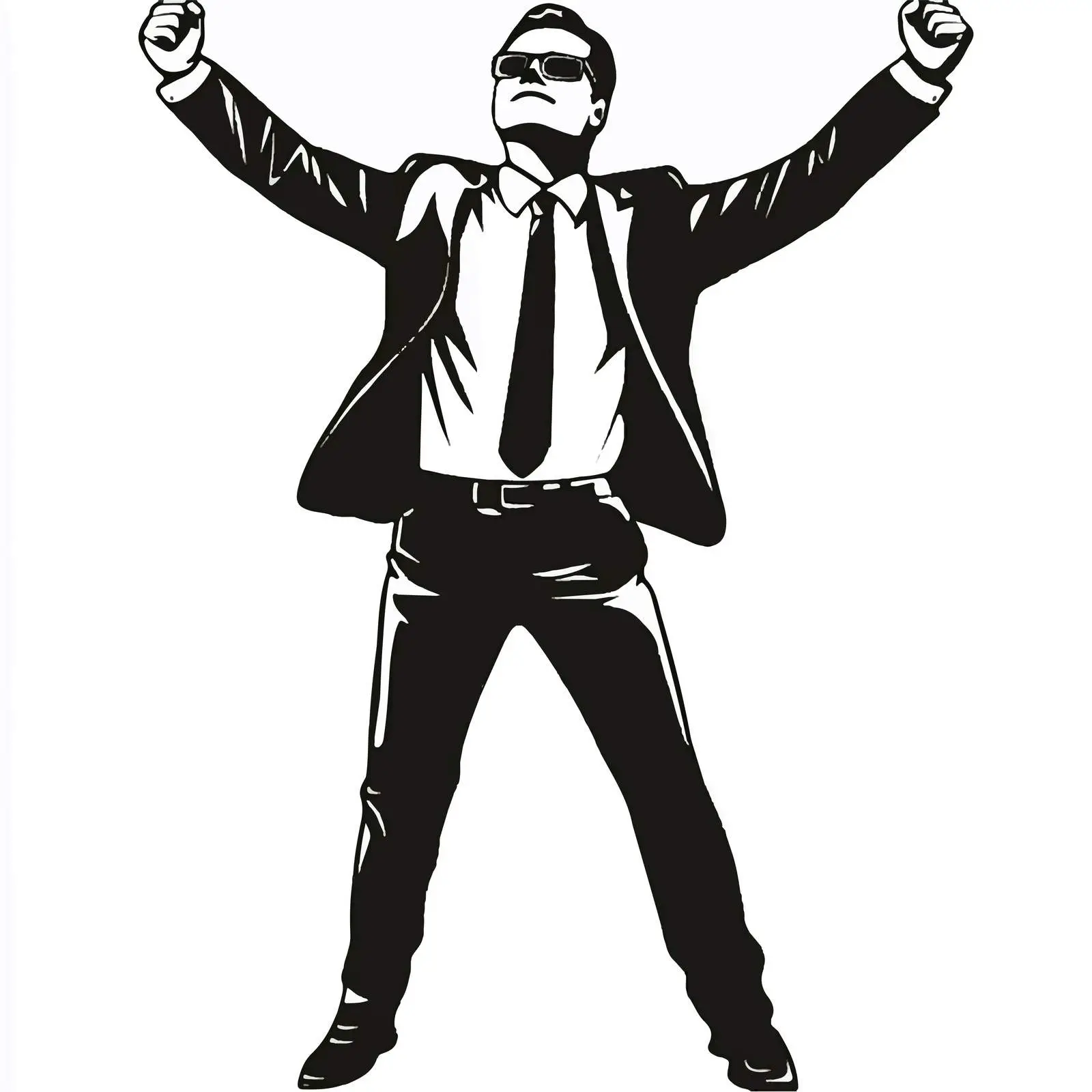 Victorious Young Businessman Vector Illustration — free download from Dotvec