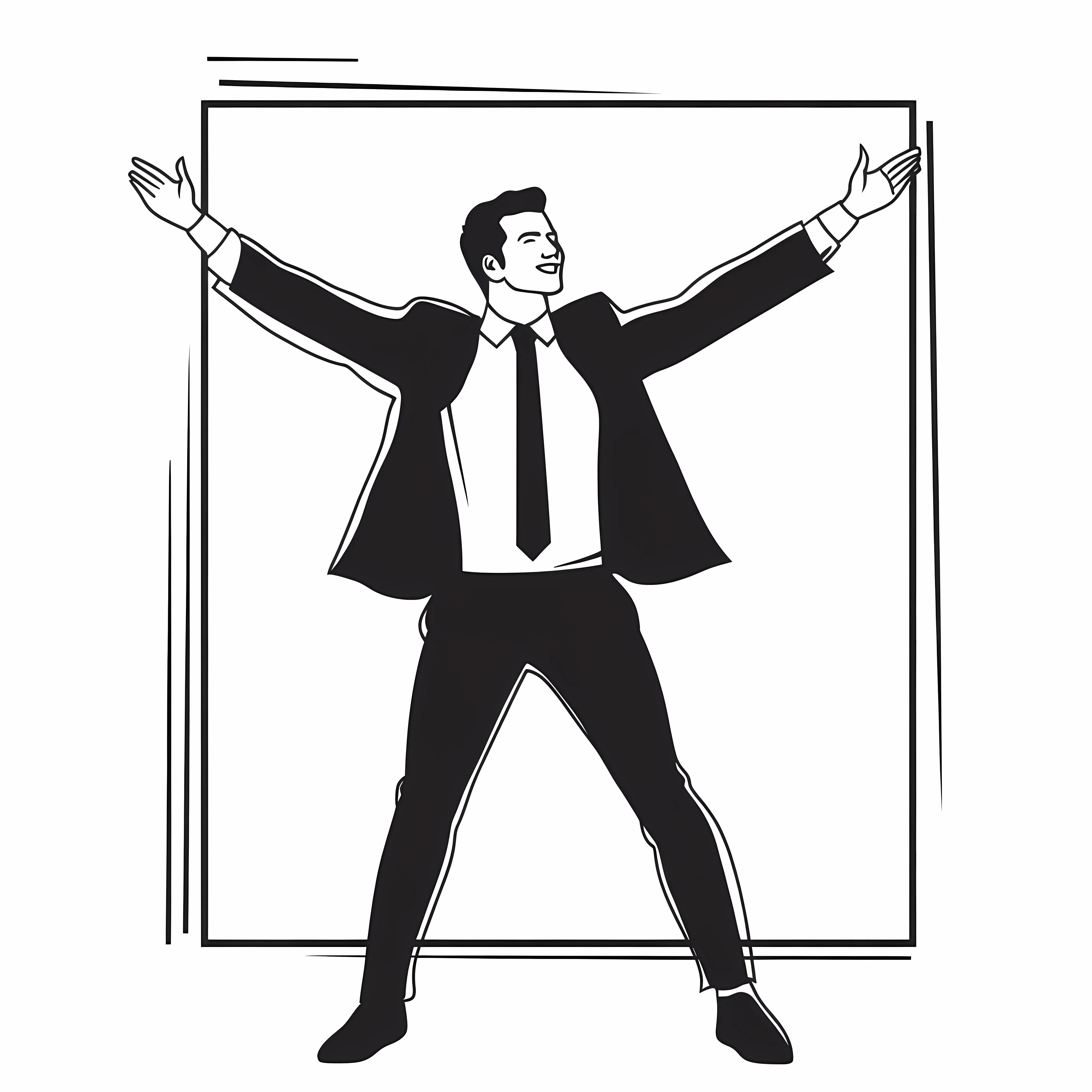 Young Businessman Victory Pose Vector Illustration — free download from Dotvec