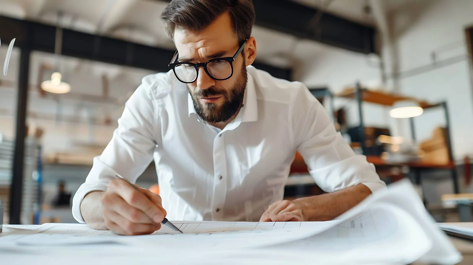 Businessman Planning in Factory — free download from Dotvec