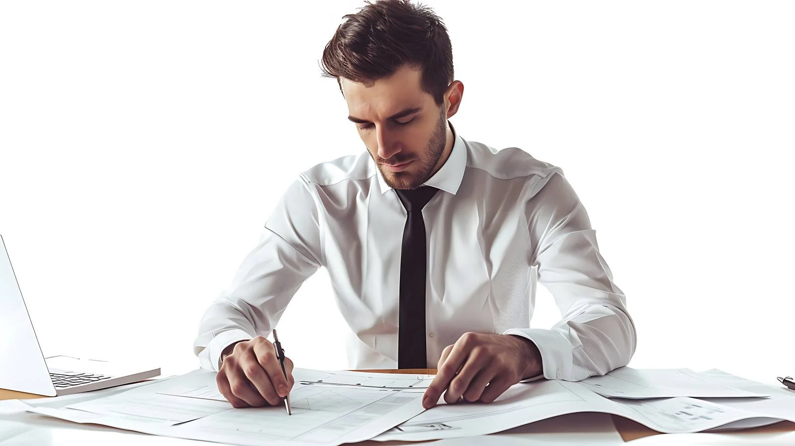 Young Businessman Planning in Factory — free download from Dotvec