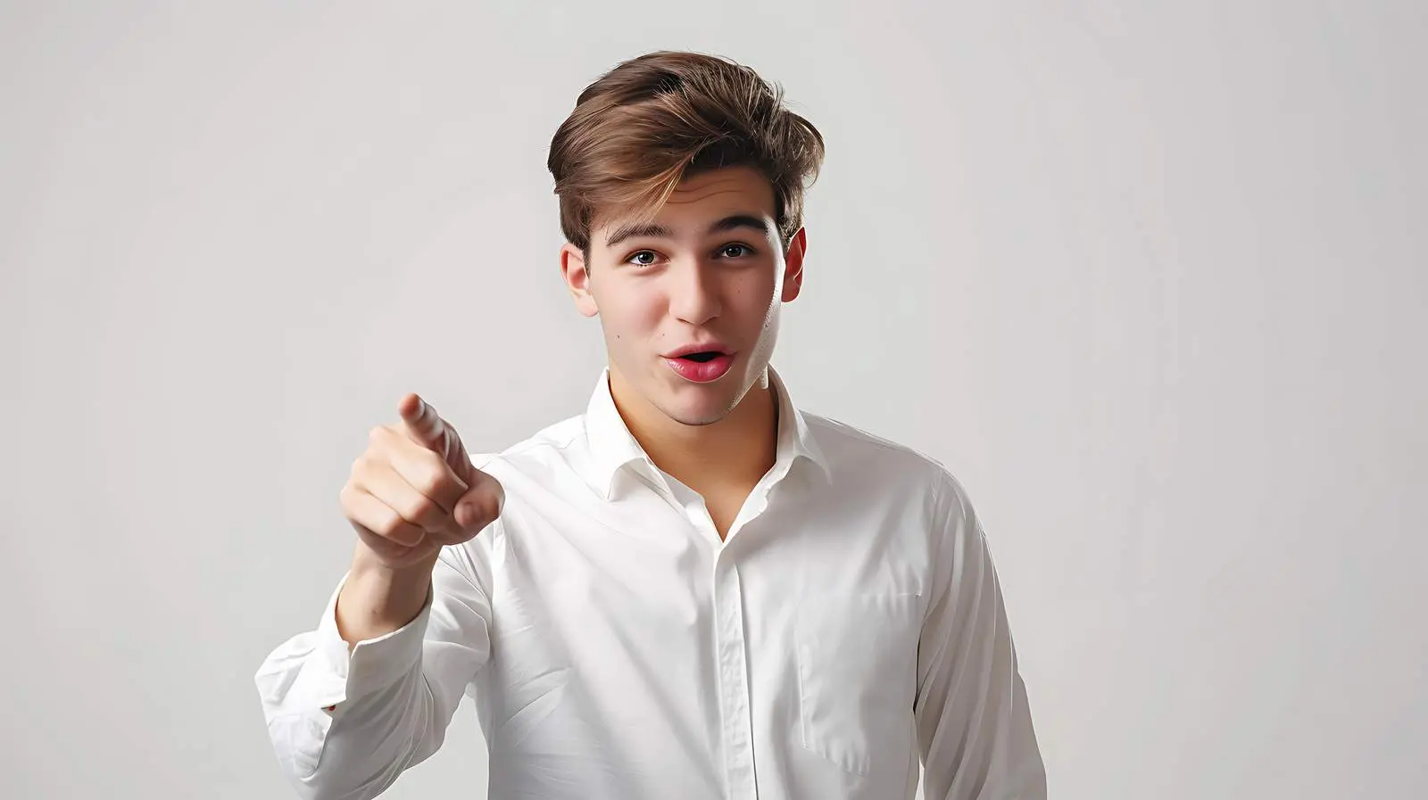 Confident Businessman Pointing at Object Isolated Image – free confident image from Dotvec