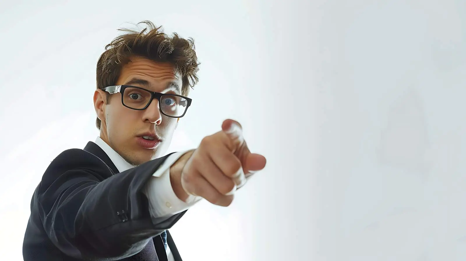 Businessman Pointing At Object Isolated Background — free download from Dotvec